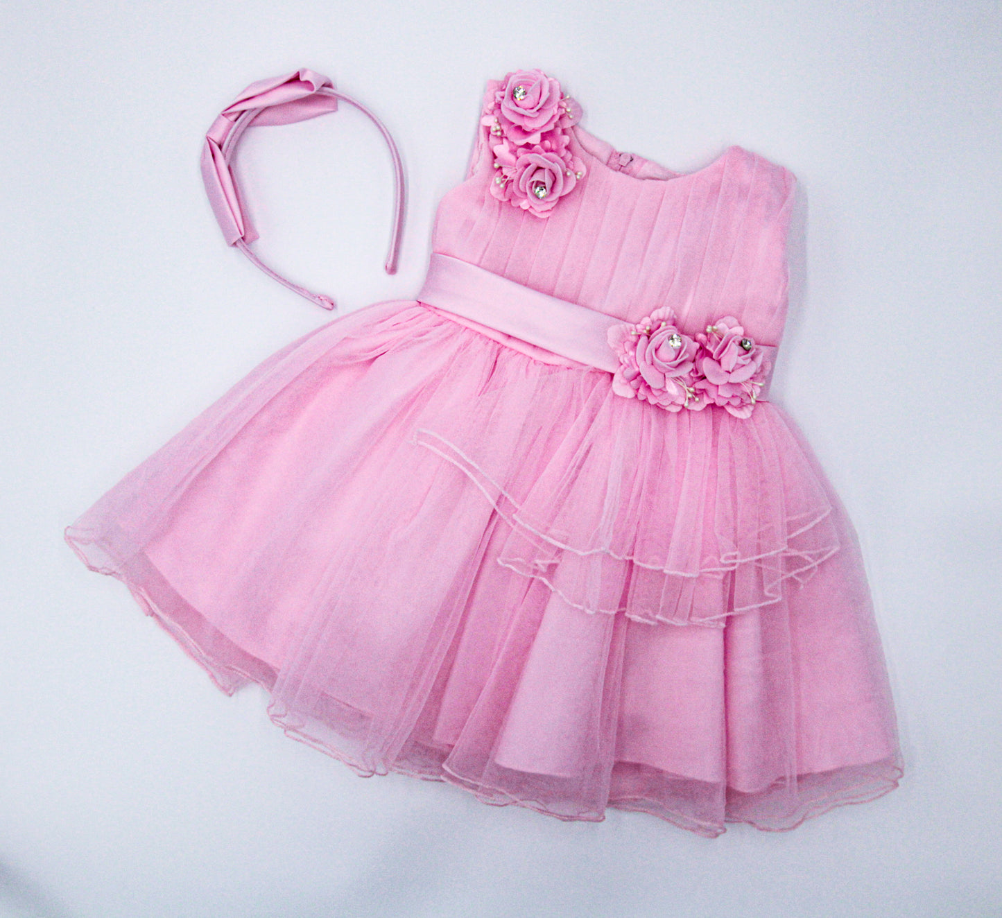 VESTIDO ANAHI C/ VINCHA Rosado