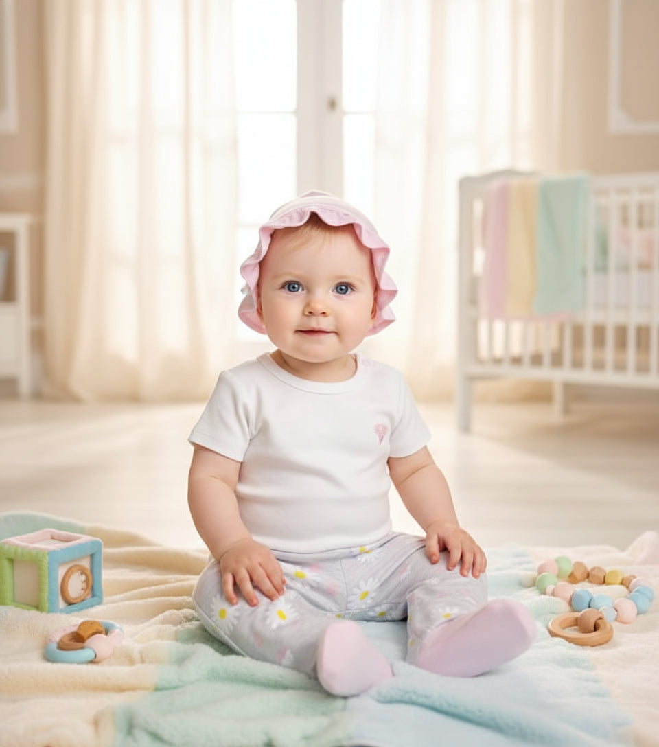 CONJUNTO DE 5PZ PARA BEBITA LITTLE FLOWERS