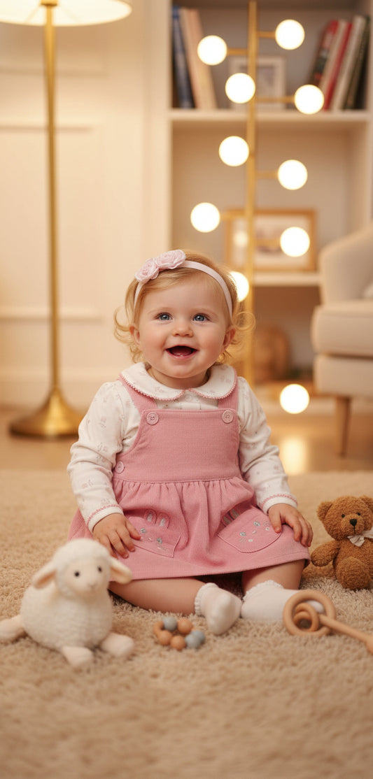 CONJUNTO JAMPER IRIS ROSADO/BLANCO