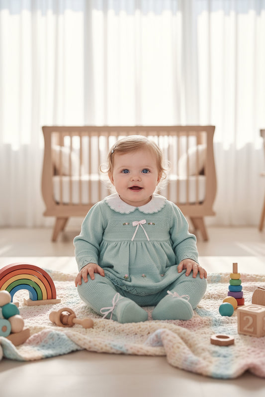 CONJUNTO ROSITAS EN COLOR VERDE