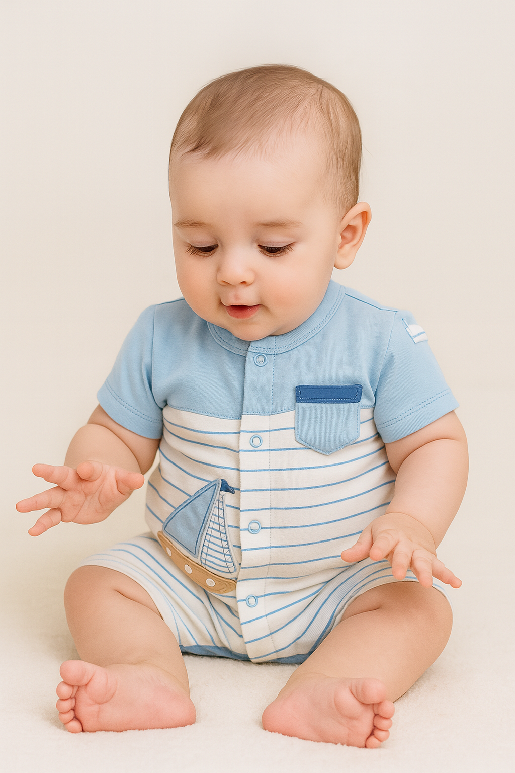 ENTERIZO NIÑO MARINERO DE RAYAS