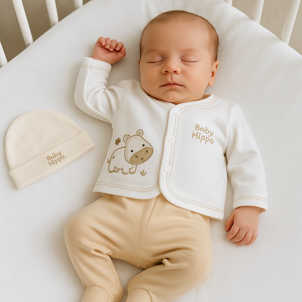 CONJUNTO DE 5PZ PARA VARONCITO BABY HIPPO