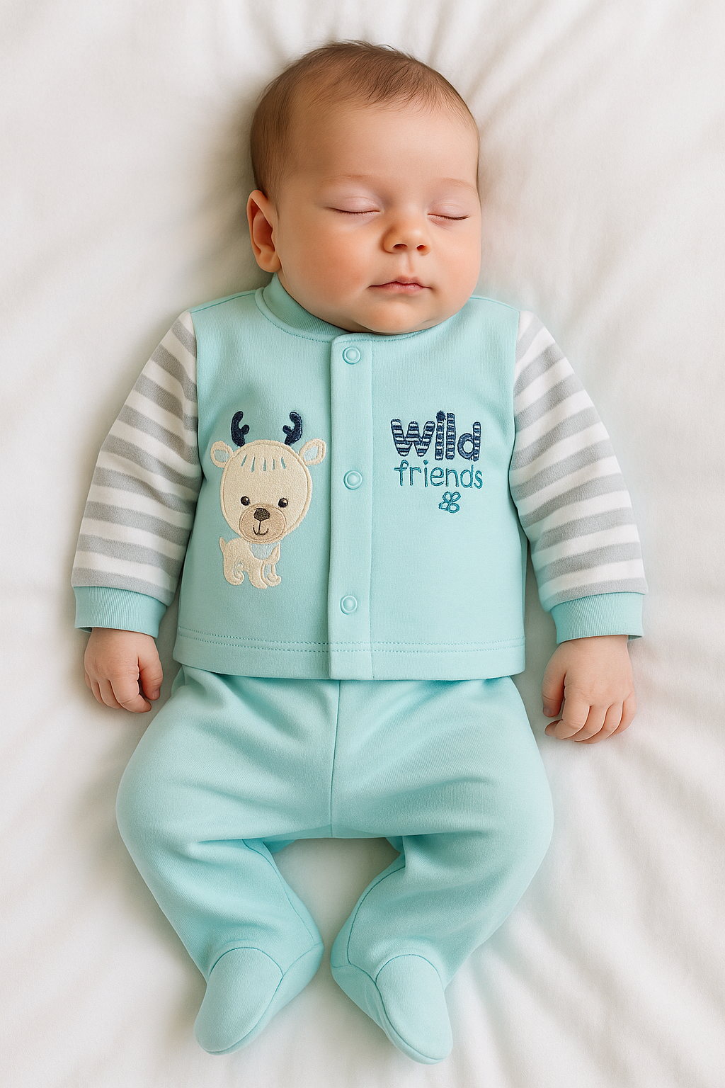 CONJUNTO DE 5PZ PARA VARONCITO WILD FRIENDS