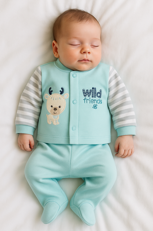 CONJUNTO DE 5PZ PARA VARONCITO WILD FRIENDS