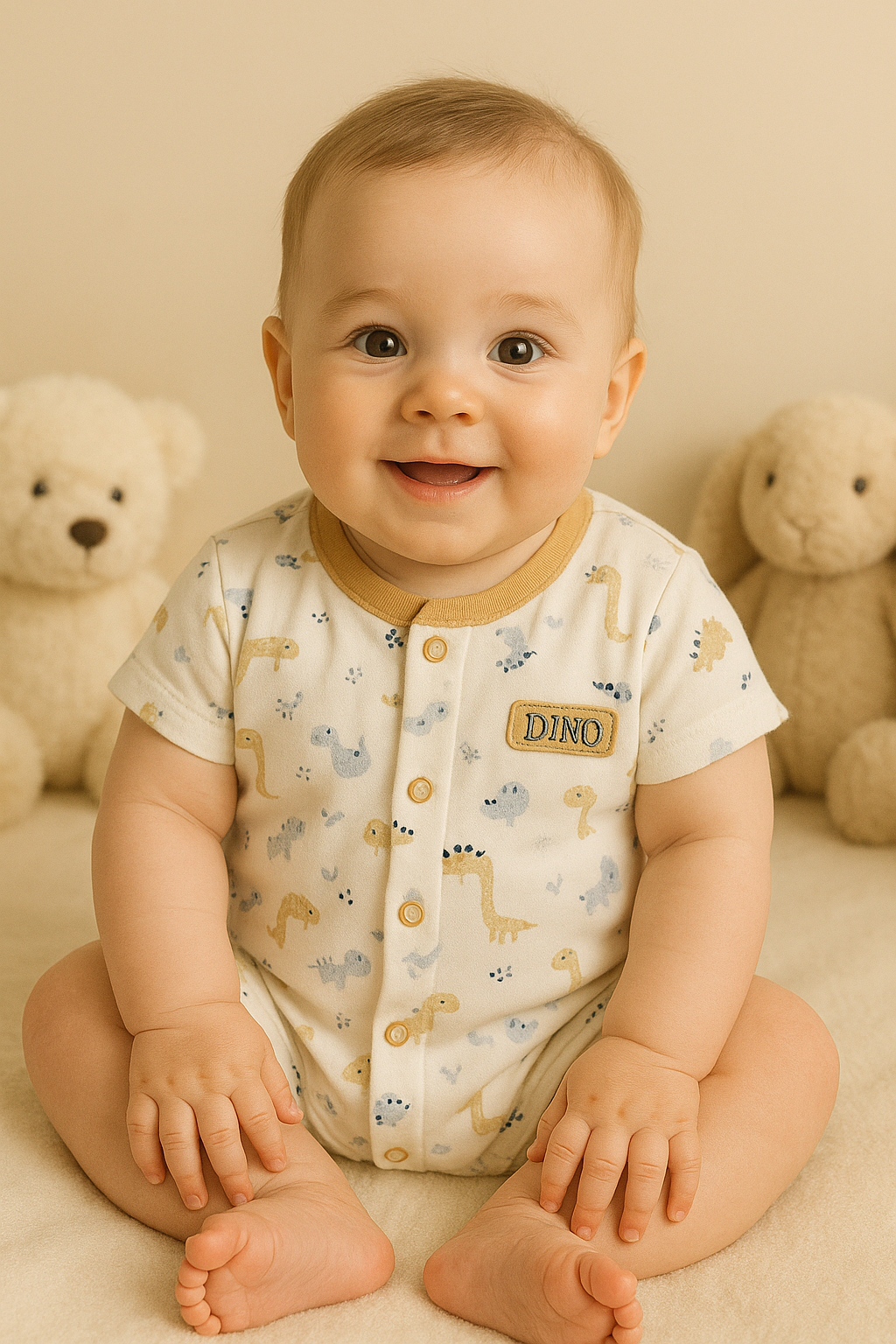 ENTERIZO DINO REX EN COLOR BEIGE