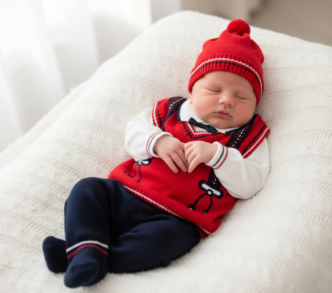 CONJUNTO BRUNO EN COLOR ROJO