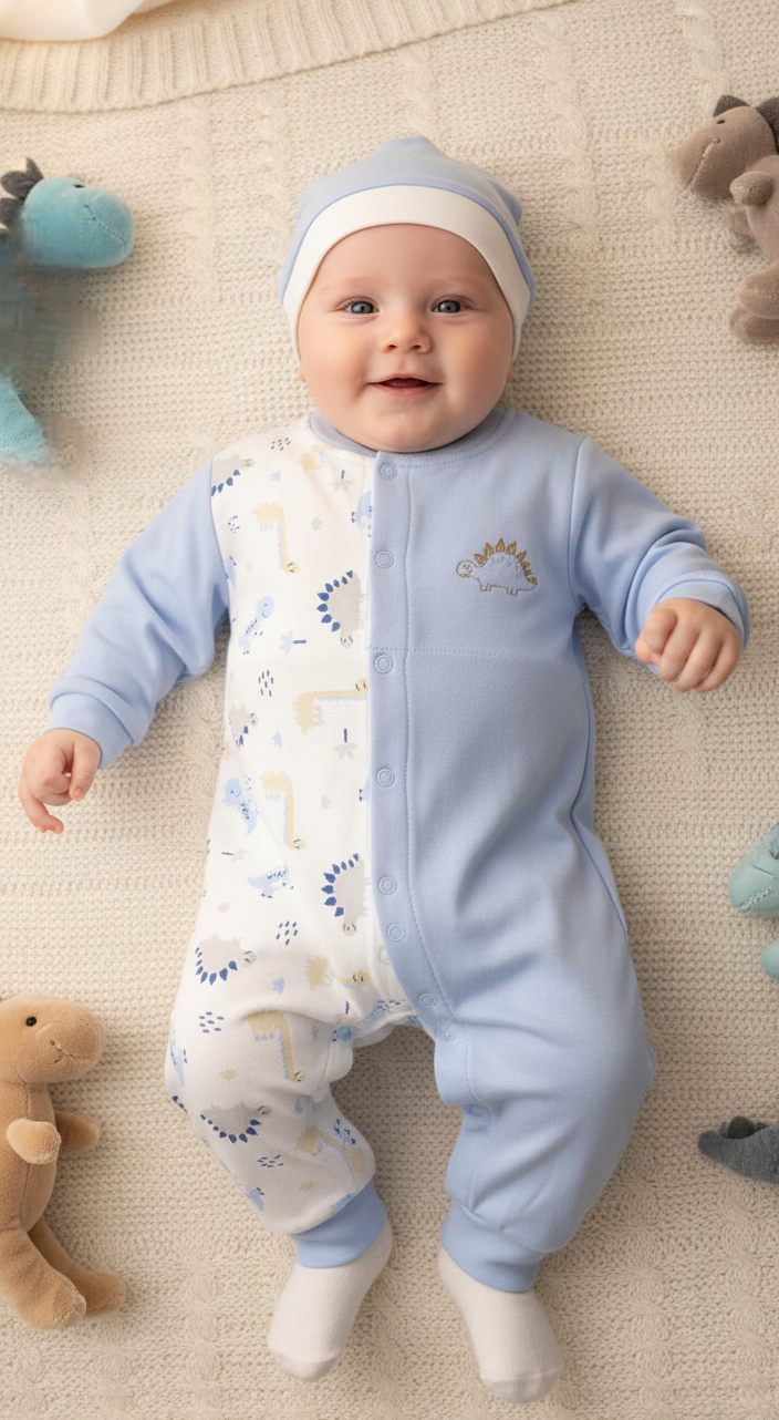 ENTERIZO BABY JURASICO CELESTE