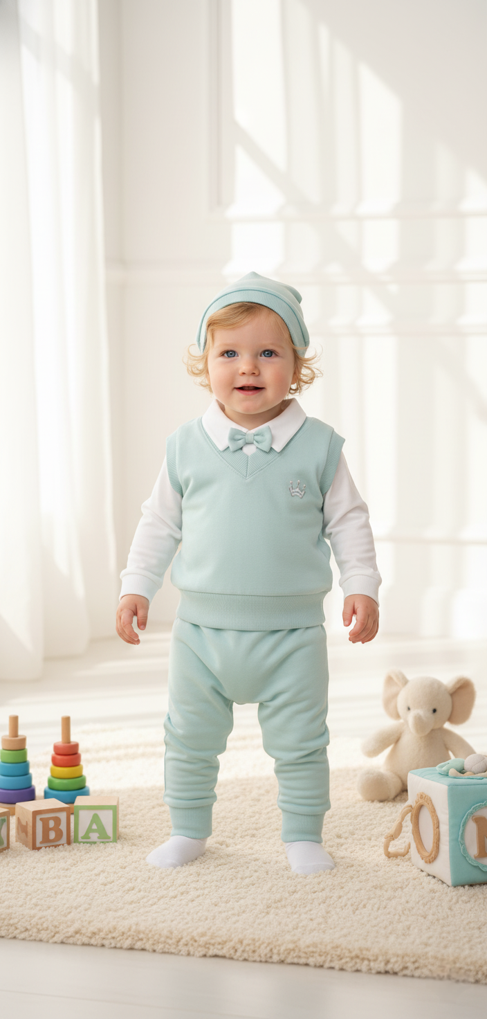 CONJUNTO PRINCIPE 5PZ EN COLOR CEMENTO VERDE