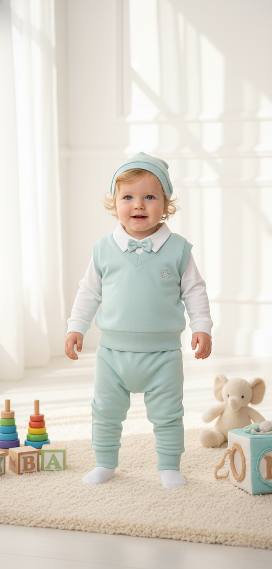 CONJUNTO PRINCIPE 5PZ EN COLOR CEMENTO VERDE