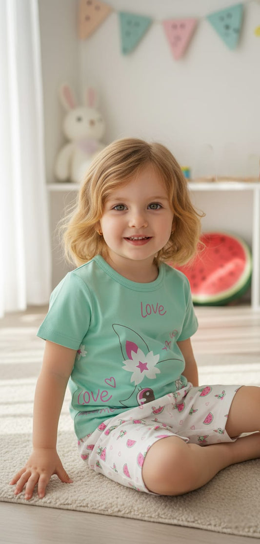 PIJAMA LOVE EN COLOR MENTA