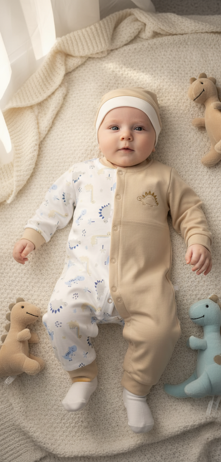 ENTERIZO BABY JURASICO EN COLOR BEIGE